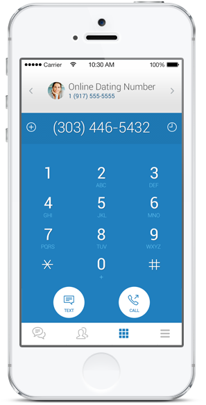 phone number numbers screen showing dial personal privacy